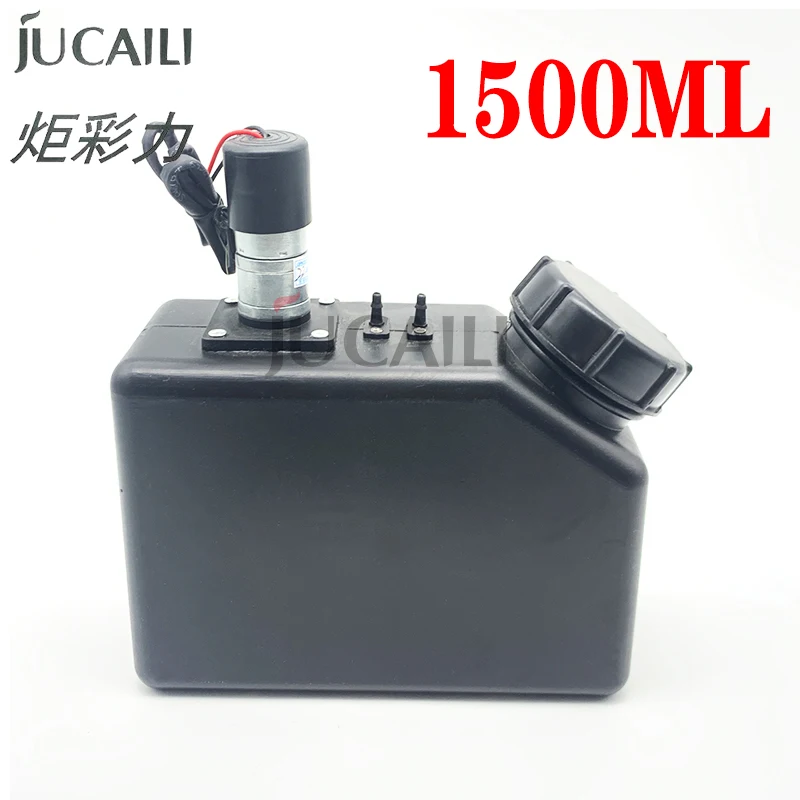 Jucaili 1500ml UV Ink Cartridge Ink Tank with Stirring Motor  for UV Printer White Inks Sub Tank UV Bulk CISS