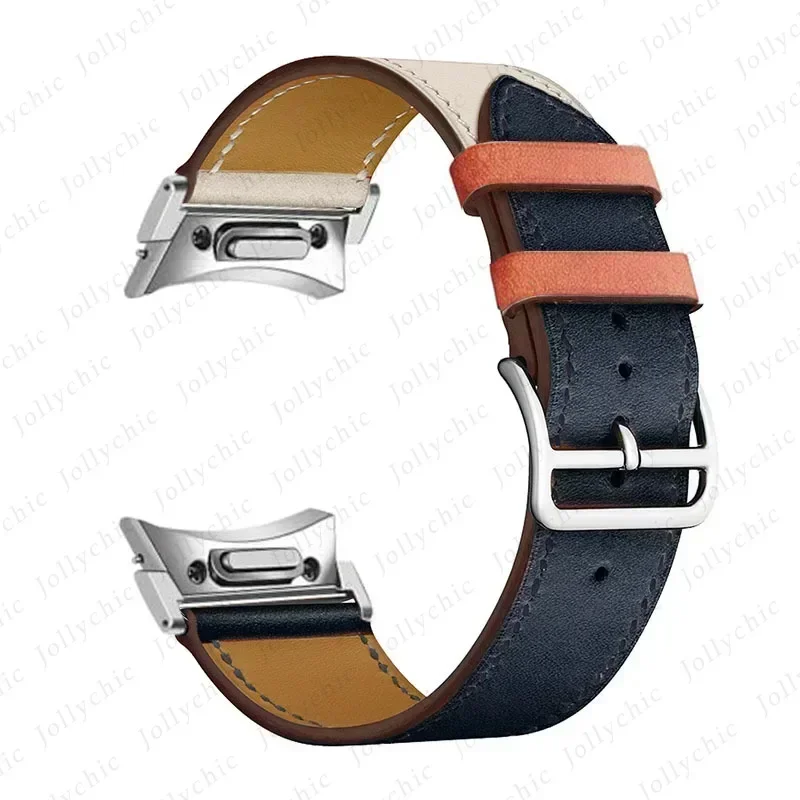 No Gaps Strap For Samsung Galaxy Watch 6/5/4 40mm 44mm 5Pro 45mm Leather Quick Fit Band for watch 6/4 Classic 47 43mm 46 42mm image 3
