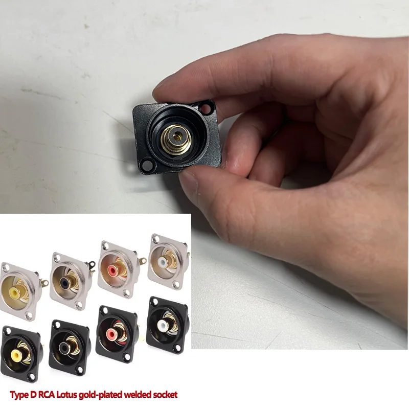 D-type RCA female chassis mount socket YongSheng YS367A solder type module panel AV audio video connector for DVD amplifier pane