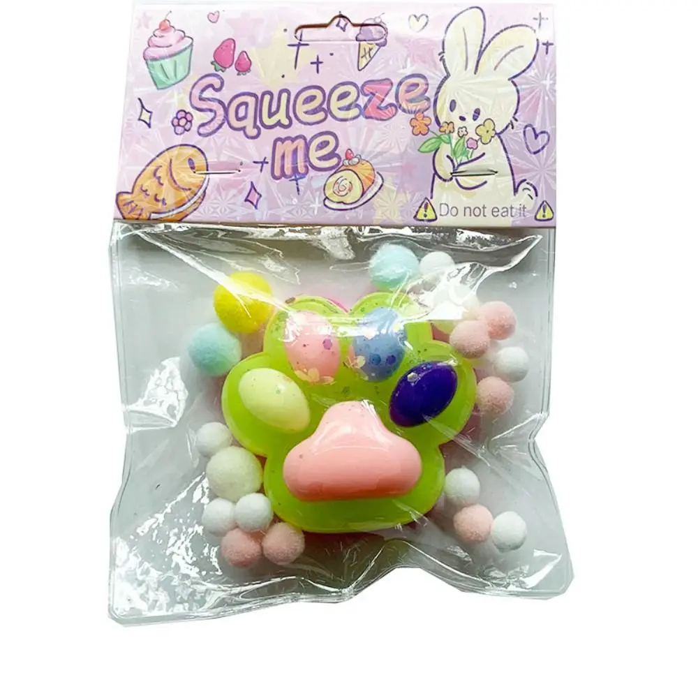 ของเล่นแมวน่ารักนุ่มนิ่มบีบได้ ช่วยลดความเครียด ของเล่นบีบคลายเครียดแบบเหนียว ยืดหยุ่นช้าๆ บีบแล้วคืนรูปทรง ของเล่นบีบคลายเครียด