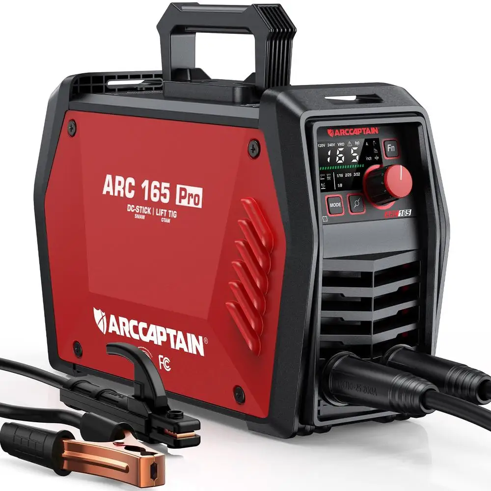 ARC165 Pro Stick Welder Bluetooth Control 165Amp ARC/Lift TIG Welding Machine LED Display MMA Smart Fan