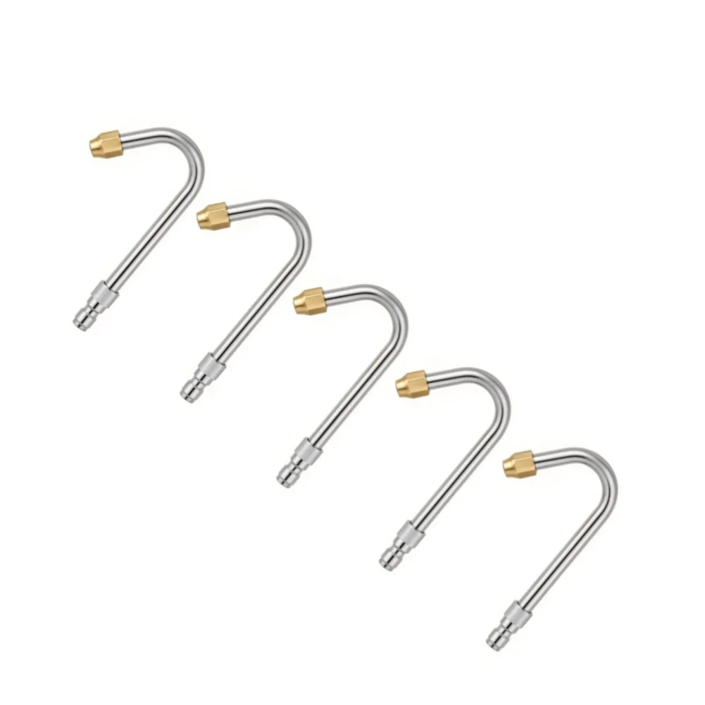 90 Degree U Bend Nozzle For High Pressure Washer 25 For Fan Tip Extension Wand Iron Car Cleaning Tool Under Carriage Air