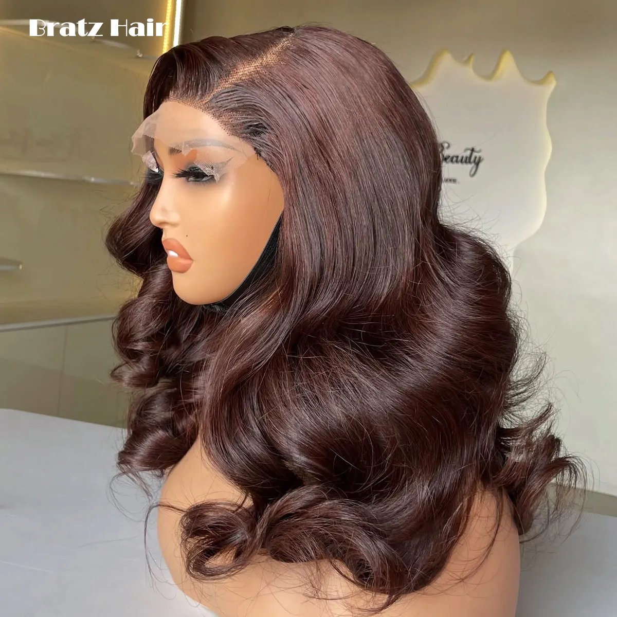 

Chocolate Brown Lace Front Wig Human Hair Pre Plucked 13x6 13x4 HD Lace Loose Body Wave Frontal Wigs Glueless Ready to Wear Wig