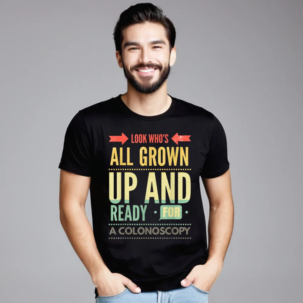 Look Whos All Grown Up Pure Cotton Crazy Tees Latest Short Sleeve Mans Tshirts Slogan Father Day T-Shirt Crew Neck