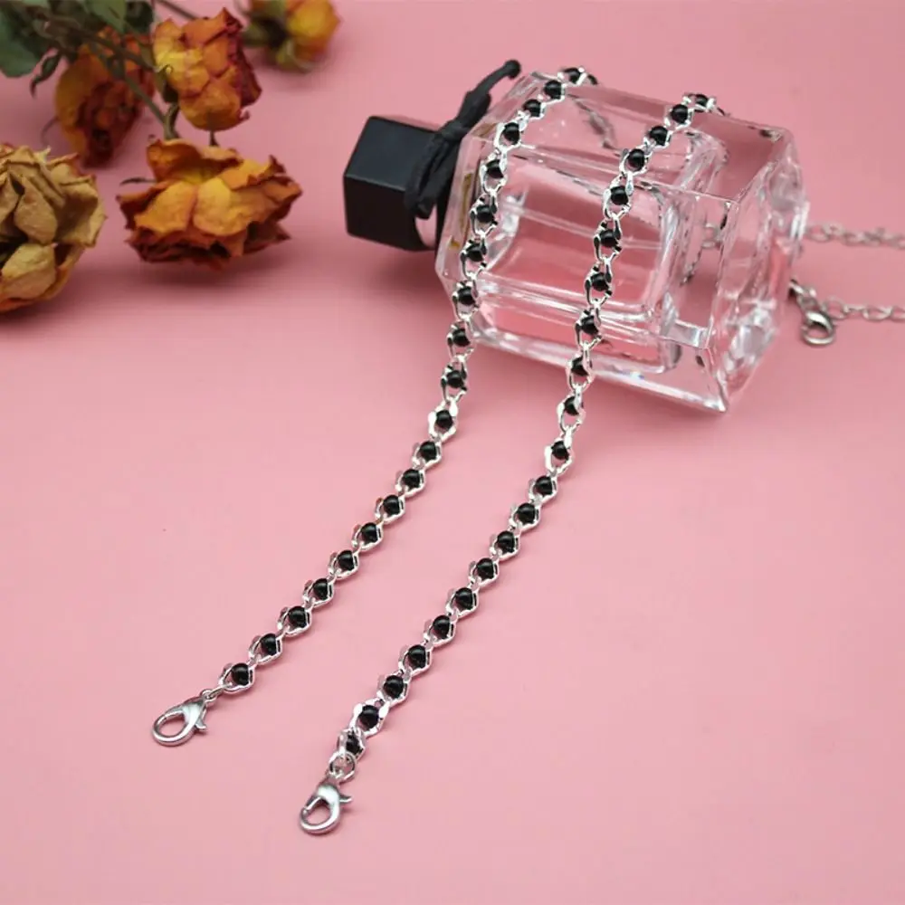 Tirantes de sujetadores de Metal a la moda, correas de hombro antideslizantes con diamantes de imitación, correa de ropa interior ajustable con perlas