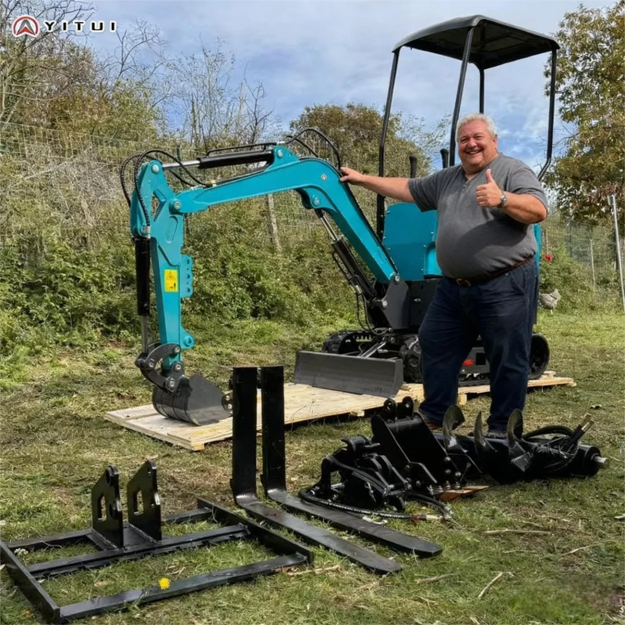 

Mini Excavator 1.2 Tons Euro 5 Kubota Engine Factory Price 1.8 Tons Household Mini Excavator Customized Multi Functional Cab