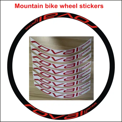Juego de 8 pegatinas para bicicleta de montaña, decoración para llantas de 29 pulgadas y 25 mm de ancho, impermeables, no se pueden cubrir