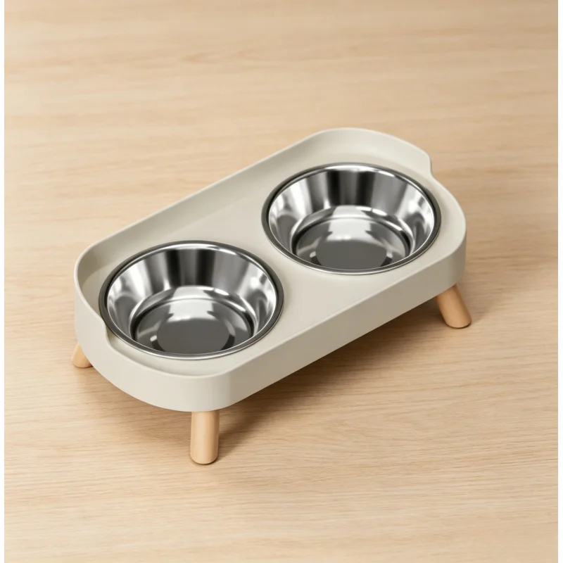 Dopamine Colorful Double Pet Bowl Stainless Steel Large Capacity Food Water Feeder for Cats Dogs Indoor Home Use