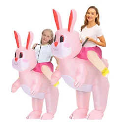 Kids Bunny Inflatable Costume Adult Rabbit Anime Mascot Performance Clothes Halloween Party Carnival Easter Cosplay Costumes