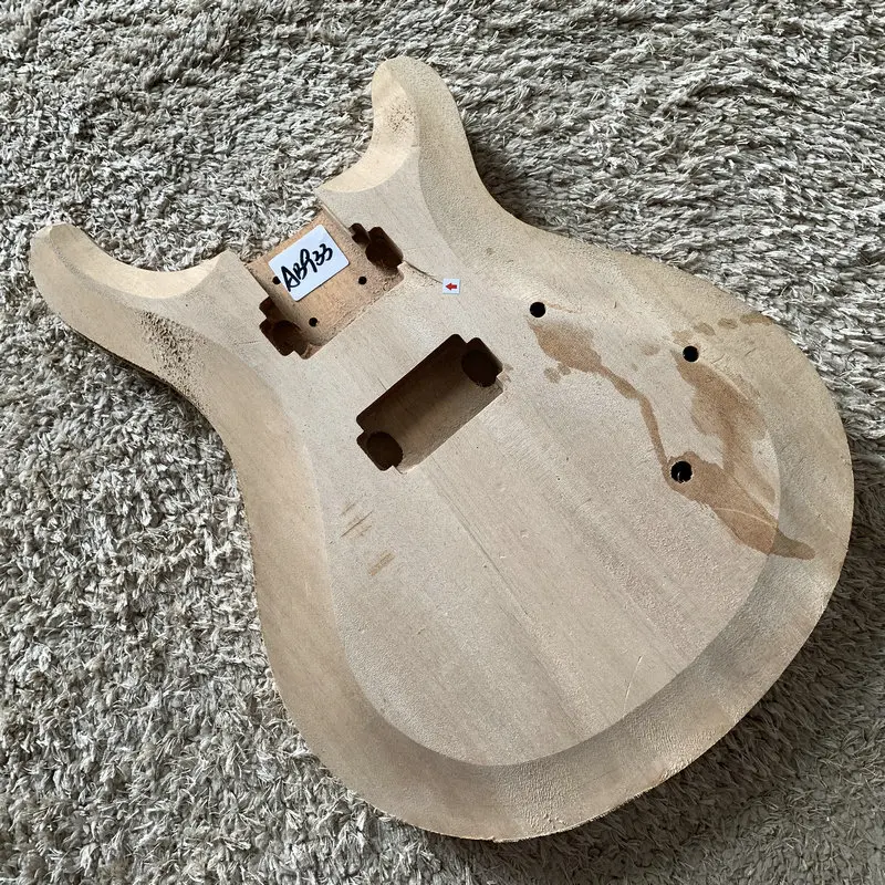 Custom Handmade Unfinished Electric Guitar Body Natrural Solid Wood Set-in Connection DIY Guitar Parts AB933/AB934