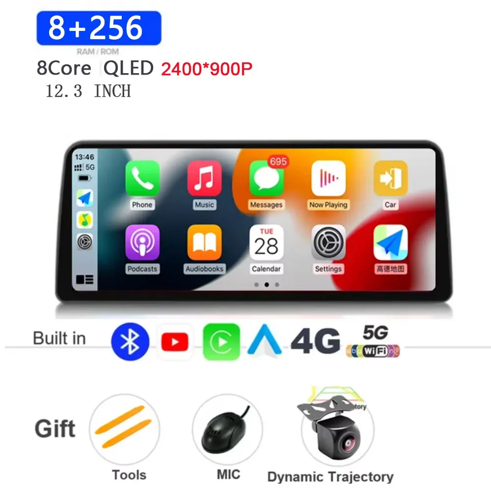 12,3 inch Android 15 voor Honda Accord 8 Spirior Acura Tsx 2009-2013 auto multimedia speler stereo ontvanger radio GPS 4G WIFI BT