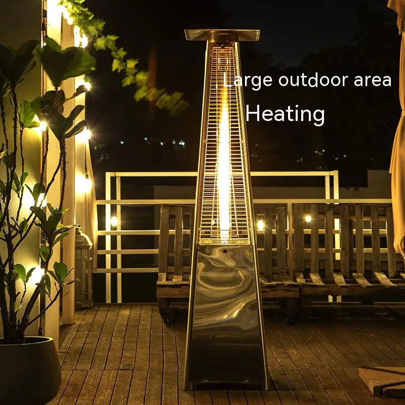 Outdoor Heating Stove Real Fire Gas Heater Bar Commercial Liquefied Natural Gas Heating Oven Tower Shaped Courtyard