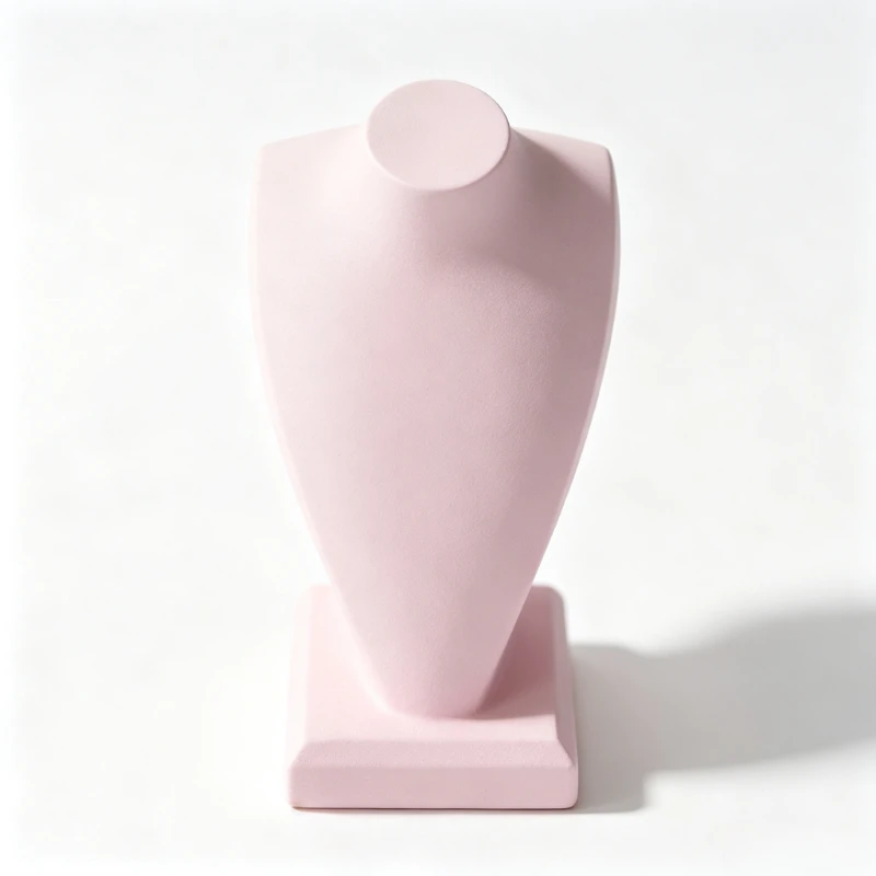 Pink Plaster Bust for Necklace Pendant Pearl Necklace Display Gypsum Plaster Craft Props