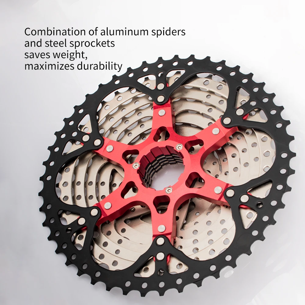 Bike Cassette Sprockets HG 9 10 11 12 13Speed Cassette MTB Road Aluminum Alloy Bicycle Freewheel 25T-50T Bike Accessory Parts