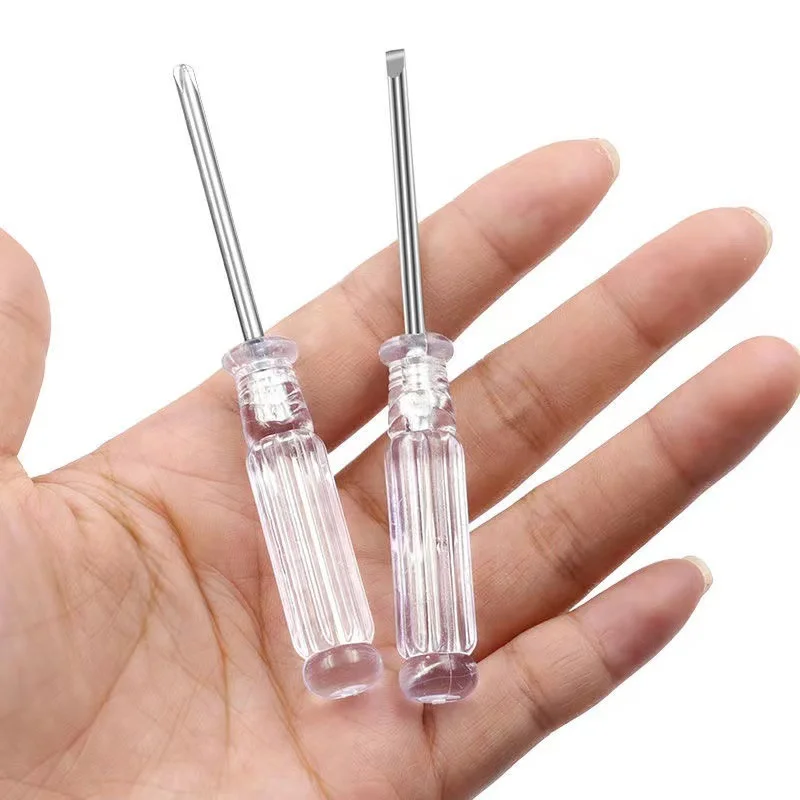 92mm 120mm Crystal Transparent Mini Screwdriver 2.0 3.0 Multi-functional Phillips Slotted Screwdriver Hand Tools