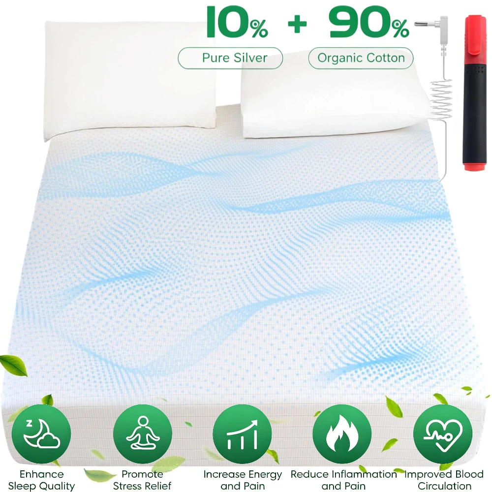 Fitted Sheet Deep - Grounding Sheet 90%Organic Cotton+10%Pure Silver Deep