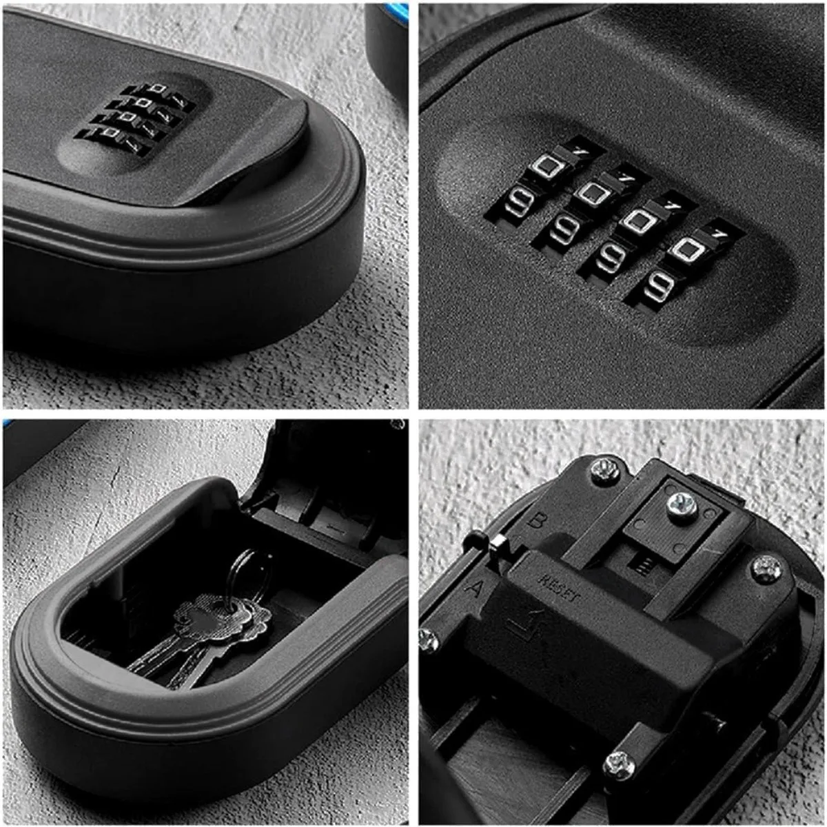 Portable Strong Magnetic Password Key Box All Plastic Password Lock Magnet Box Outdoor Home Security Storage Password Box