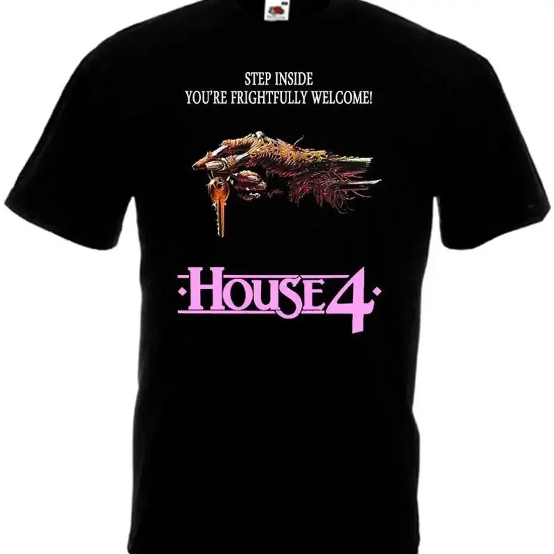 House v4 T shirt black horror movie poster all sizes S 5XL