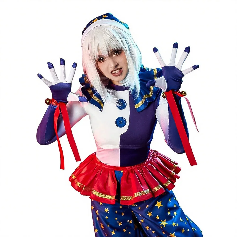 Anime Security Breach Moondrop Joker Cosplay Full Set Hat Hand Accessories Halloween Style Role Play Party Performance Costume view 3