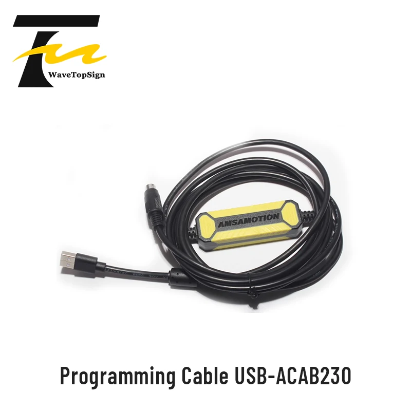 Wavetopsign PLC Download Cable PLC Programming Cable USB-DVP USB-ACAB230 for Delta