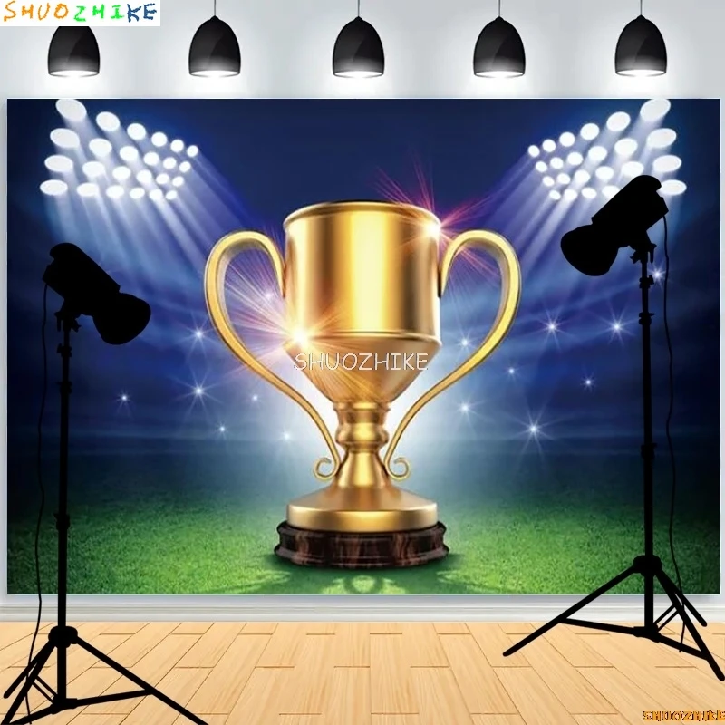 

Top View Of Football Field With White Lines And Grass Photography Backdrop Soccer Playground Sport Photo Studio Background ZQ-03