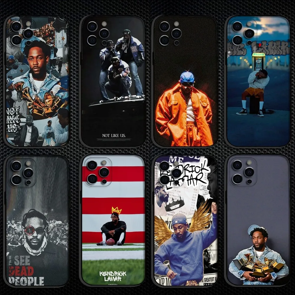 

Rapper K-Kendrick L-Lamar Phone Case For iPhone 16,15,14,13,12,11 Plus,Pro Max,XS,X,XR,SE,Mini,8,7,Soft Silicone Black Cover