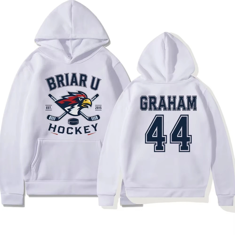 Briar University Graham 44 Hoodie Off Campus Hockey Romance Graphic Hoodied Briar U Sweatshirt Unisex Printed Long Sleeve Hoodie