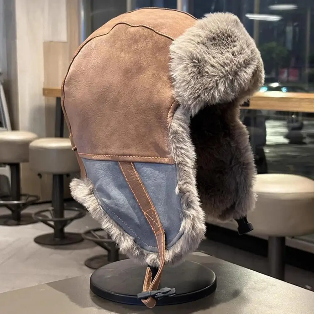 قبعة Lei Feng على الطراز الروسي السوفياتي، بطانة من القطيفة، حاجز حراري شامل لحماية الأذن، قبعة تزلج سميكة ودافئة مقاومة للرياح