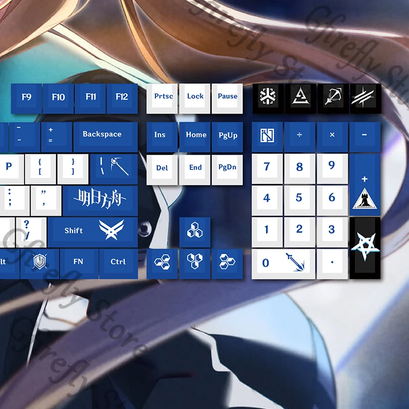 Arknights Craft Keyboard Cap Computer Kforce Colleagues Keypad Keycap Anime Decorate Ambitus Amiya Individuality Game Gift