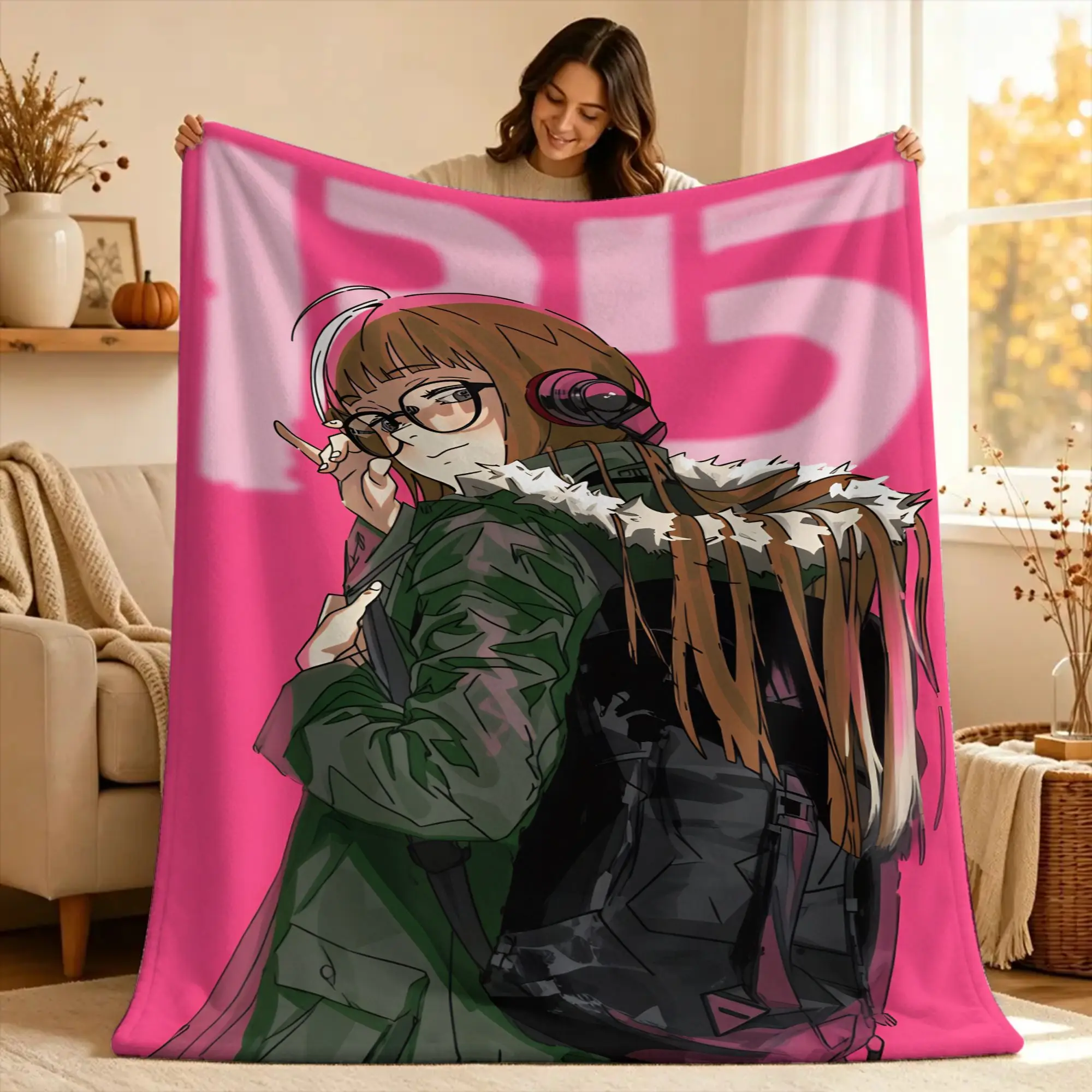P5 Futaba Sakura Joker Flannel Blanket Winter Super Soft Bedding Throws for Girls Boys Home Decor Funny Bedspread Sofa Bed Cover
