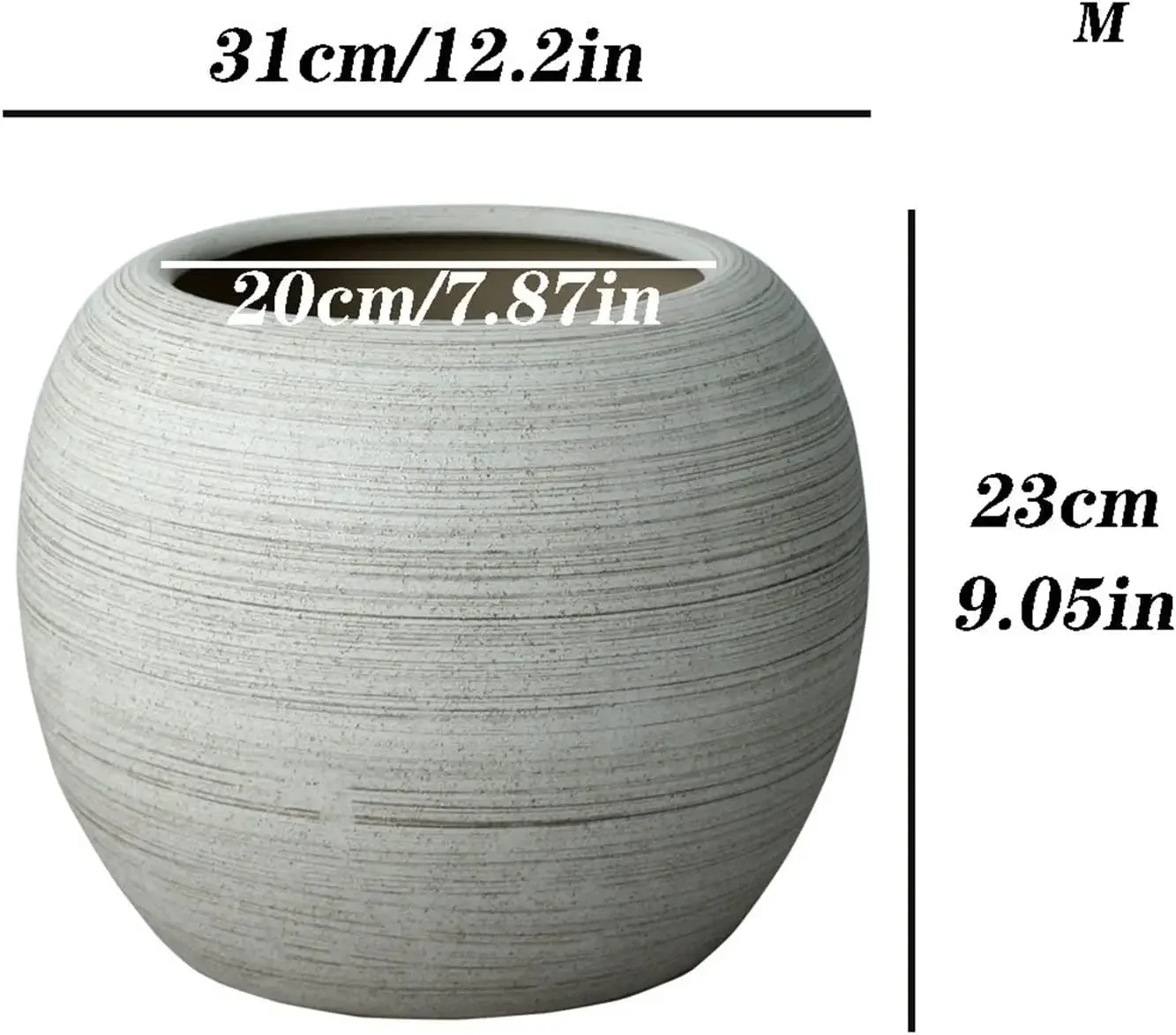 Ceramic Plant Pots Ceramic Flower Pot Plant Container Oversized Spherical Floor Planter Mall Decoration Courtyard Large Green Fl
