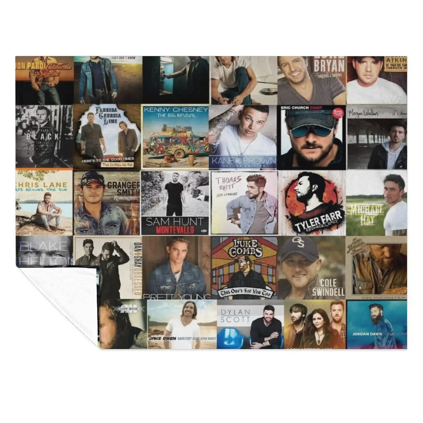 

country music collage Throw Blanket Blankets For Baby Weighted Retros Furrys Blankets