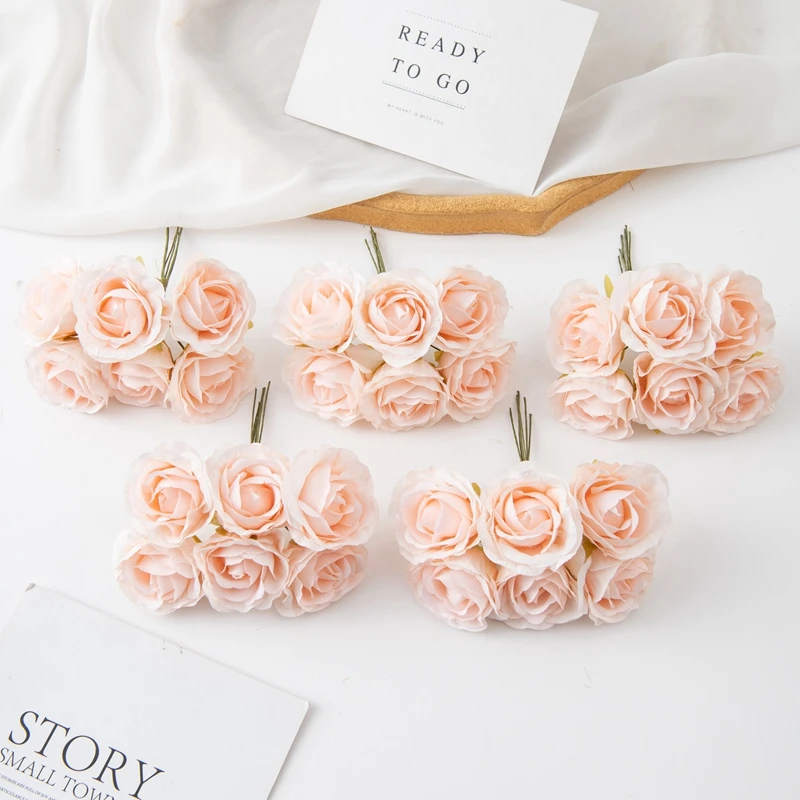 Künstliche Blumen, gefälschte Rosen, Blumensträuße, Dekoration für Zuhause und Zimmer, Accessoires, Kränze, Blumenarrangements, Hochzeitsgeschenk, Geschenkbox, Scrapbooks. – Detail 1