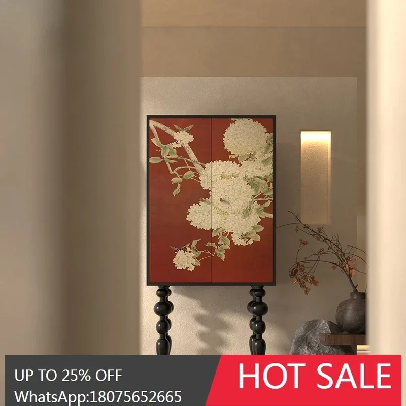 MJY simple tall living room drawer storage bedroom against the wall entrance solid wood chest