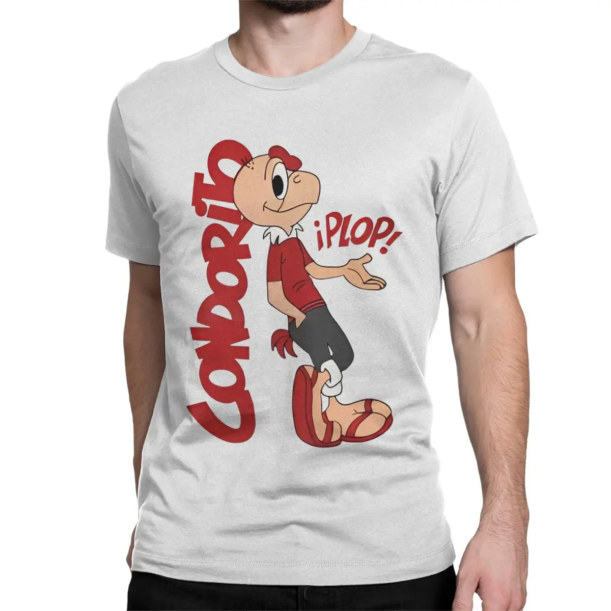 Men Women's T-Shirts Plop Condorito Cartoon Hipster Cotton Tee Shirt Short Sleeve Anime T Shirt Crew Neck Tops Adult