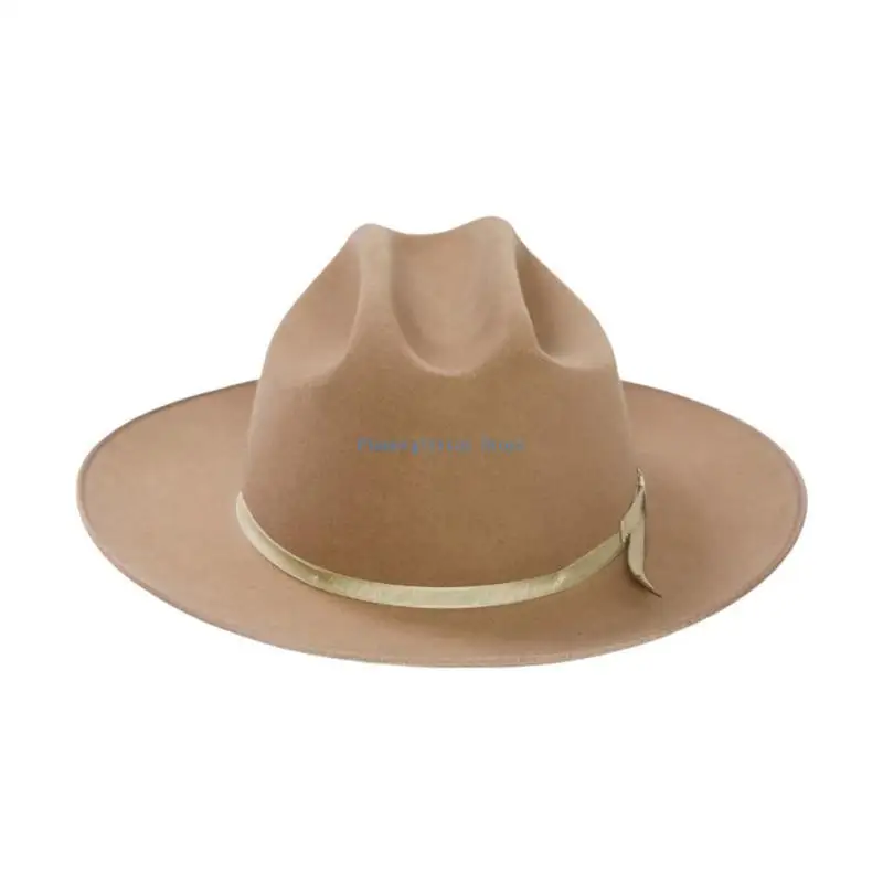 

652B Classical Cowboy Hats Homburg Top Hat Panama Hat Gift for Boyfriend Top Hat Cowboy Costume for Outdoor Gatherings