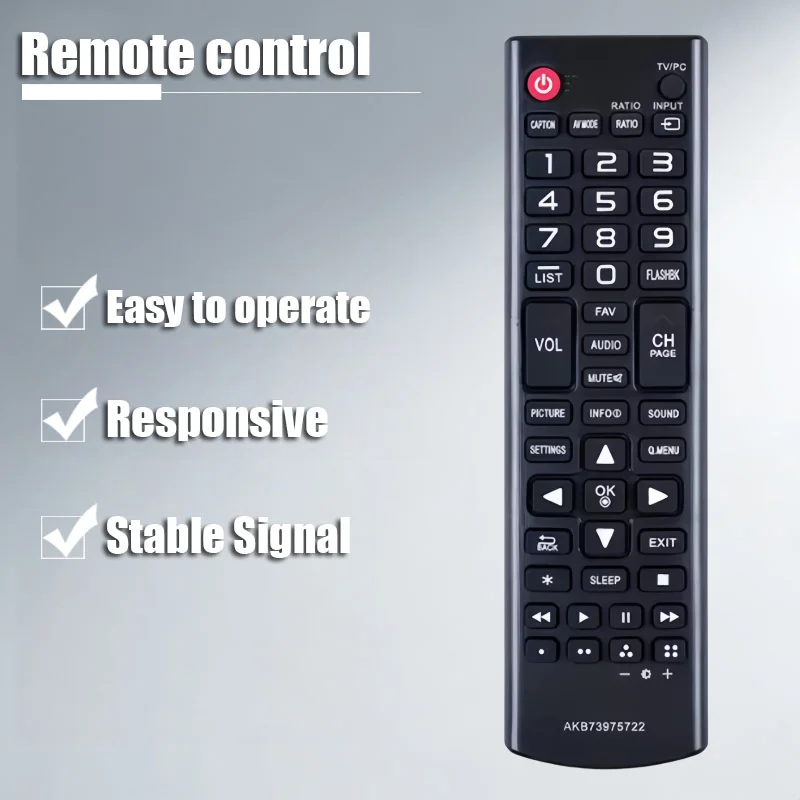 

AKB73975722 AKB74475433 LCD Smart TV Remote Control Compatible with 32LF510B 43LF5100 49LF5100 32LB5600-UH 47LB6000 Models