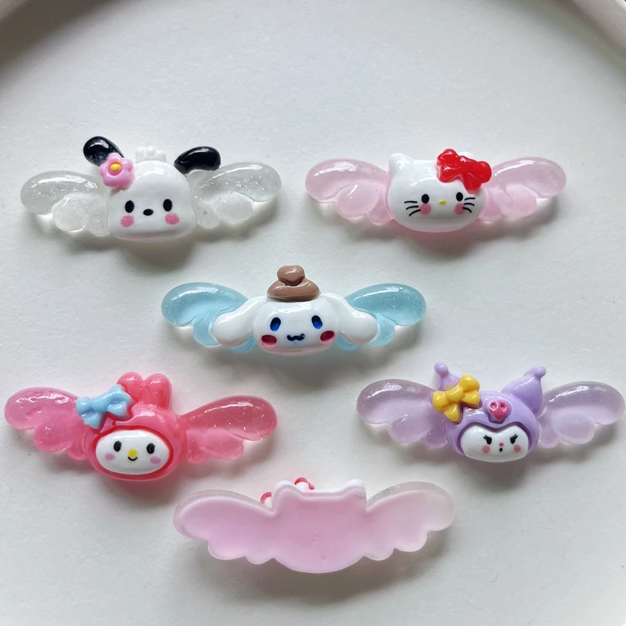 10 pieces of Kawaii Dream Wings Moveable resin flat back decorative accessories for hair diy jewelry hair accessories scrapbook