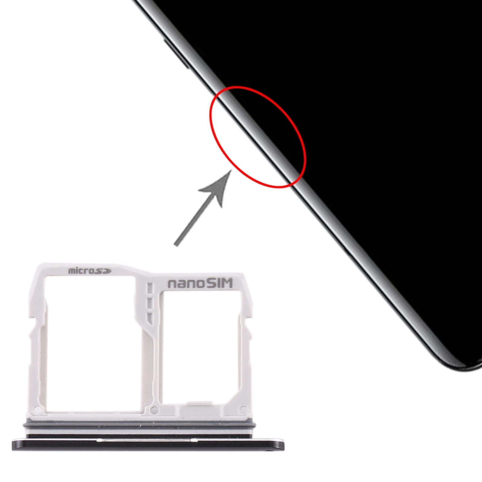 

SIM Card Tray + Micro SD Card Tray for LG V50 ThinQ 5G SIM Card Tray Slot Holder Drawer Phone Spare Part