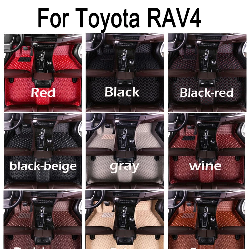 

Автомобильные коврики на заказ для Toyota RAV4 2013 2014 2015 2016 2017 2018 2019, ковры, подушечки для ног, аксессуары