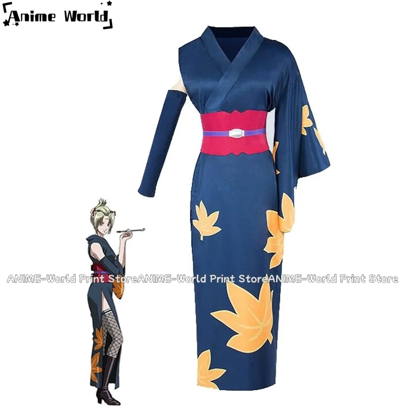 《Custom Size》Anime Gintama Tsukuyo Cosplay Costumes Women Kimonos Halloween Costumes