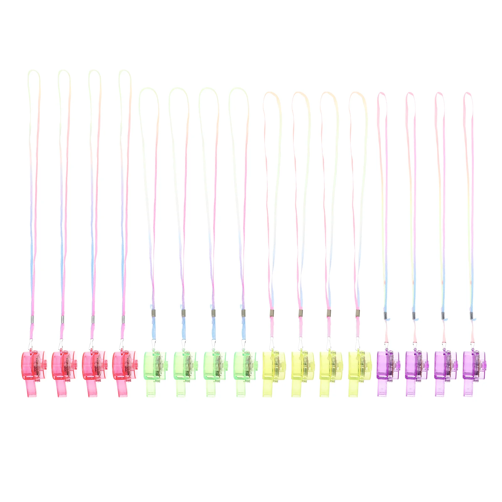 

24 Pcs Luminous Whistle Toy Party Toys Flashing Sound Atmosphere for Bar Plastic