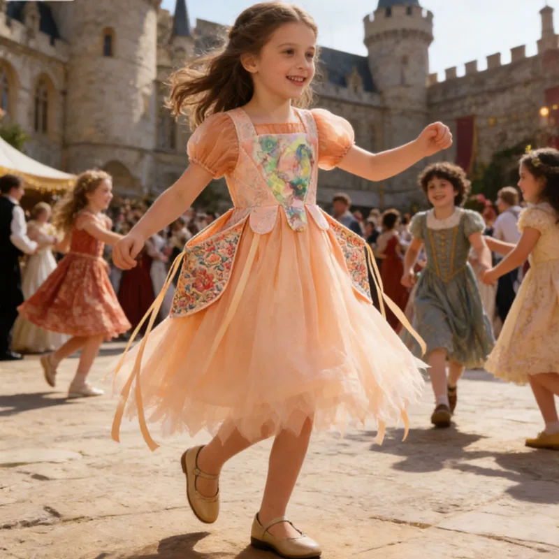 

2026 карнавальное праздничное платье принцессы для девочек, элегантное бальное платье из тюля, детское платье для дня рождения, ролевых игр, свадебное бальное платье