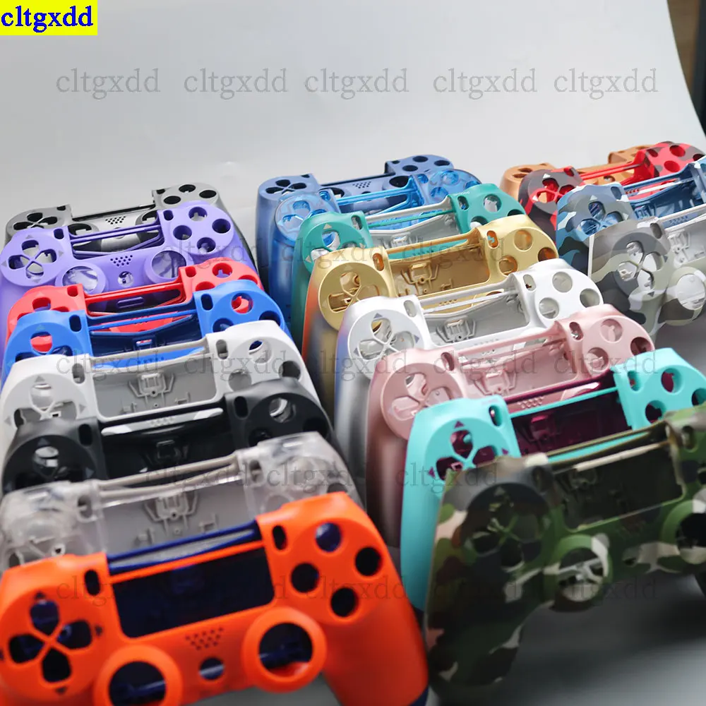 Cltgxdd 1 Set Cocok untuk PS4 Game Controller JDS-055 JDM-050 JDM-055 MOD Game Perbaikan Kit Lengkap Shell DIY Pengganti