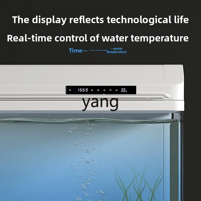 TGF living room small floor-to-ceiling water-free ecological ultra-white glass advanced medium and large fish tank