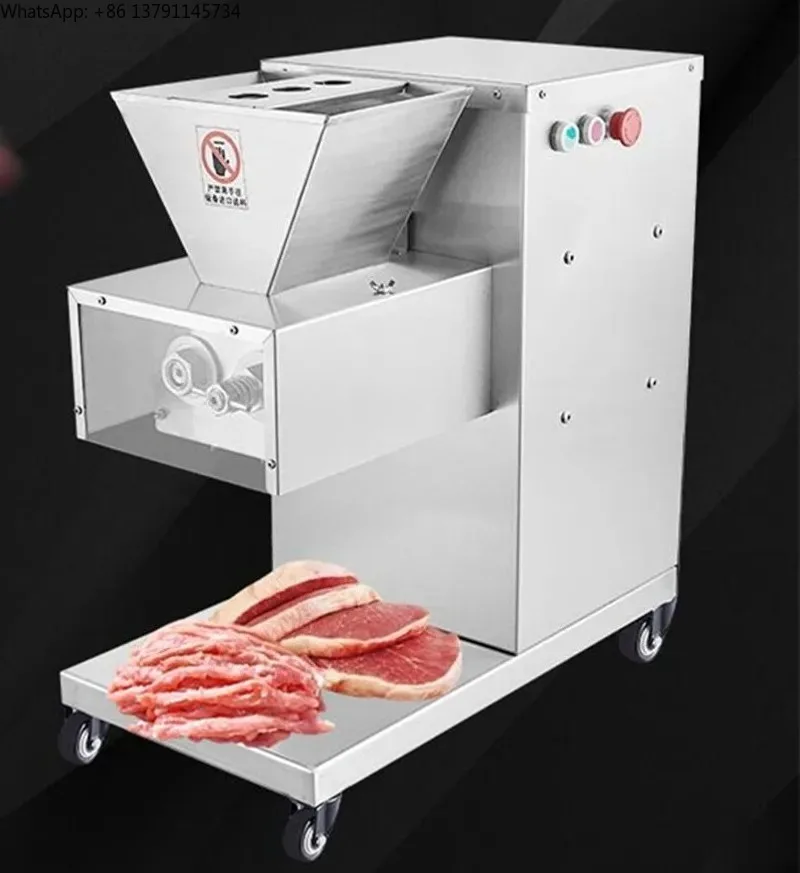 

Stainless Steel 800kg/h Meat Slicer Electric 110V 220V 2.5-20mm Meat Cutter Commercial Meat Cutting Machine