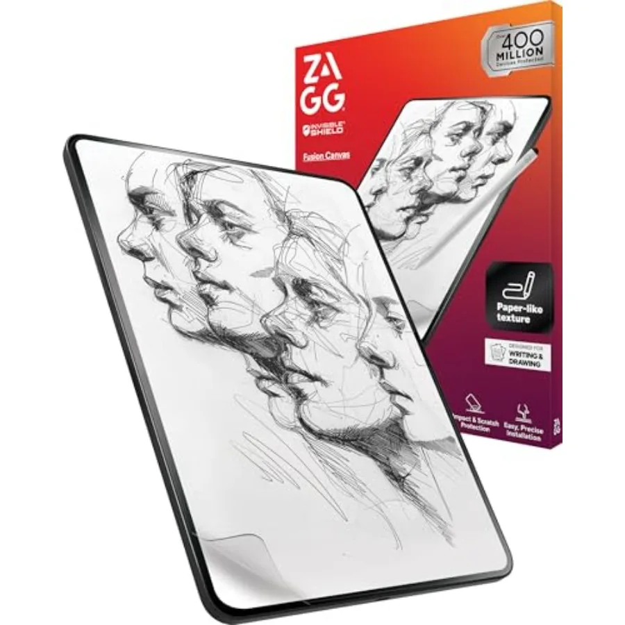 

Защитная пленка Fusion Canvas для iPad 11 дюймов A16 и iPad 10.9 дюймов (10-го поколения) - матовая, с текстурой, имитирующей бумагу, устойчивая к царапинам, Invi