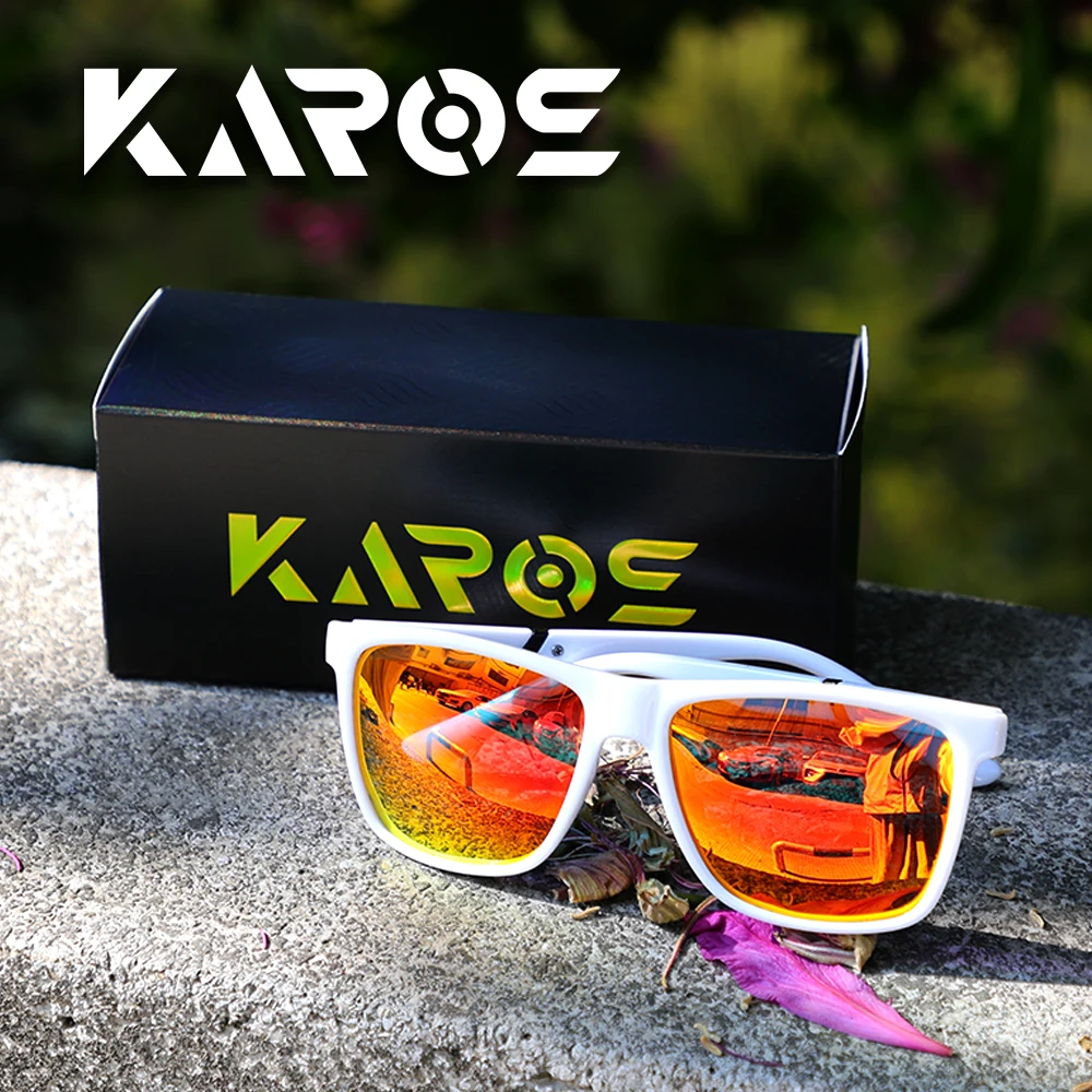 Karos Fishing Polarized Glasses Bicycle MTB Bike Driving Eyewear UV400 Protection Windproof Sunglasses for Men Women Box YZ2015