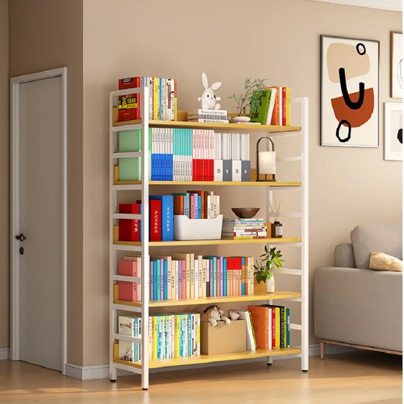 Bookcase Storage Rack Floor Minimalist Classic Iron Bookshelf Display Rack  Multifunctional Flower Rack Model Exhibition NO fall