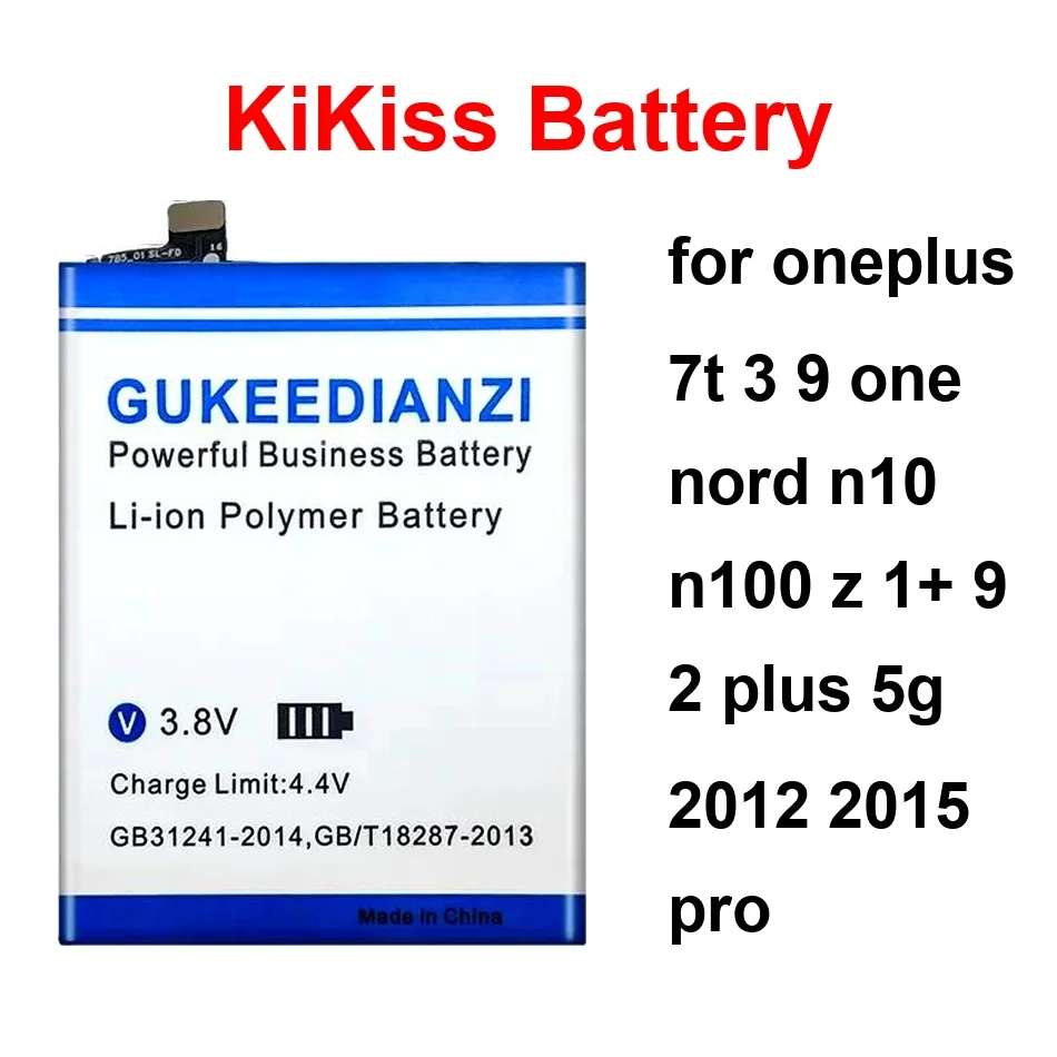 

BLP597 BLP813 BLP613 4200-5550Mah Mobile Phone Battery For Oneplus 7T 3 9 One Nord N10 N100 Z 1+ 2 Plus 5G 2012 2015 Pro